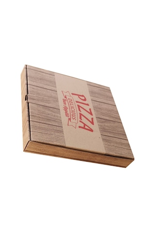 Baskılı Pizza Kutusu 100'lü 26 x 26 x 4 CM