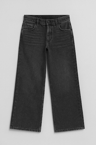 Kadın Gri Yüksek Bel Wide Leg Jean Pantolon Gri