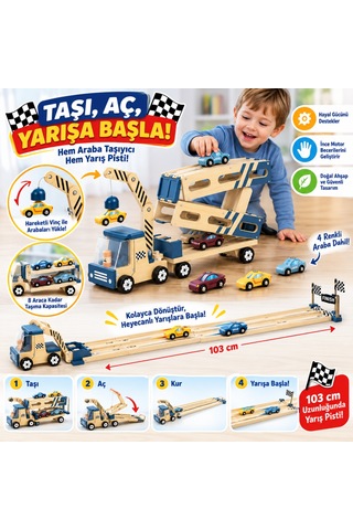 Arkhenx Ahşap Yarış Araba Taşıyıcı Adet Fiyatıdır Bzs1