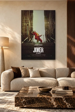 Fida Merdivenlerde Dans Eden Joker Film Afişi Canvas Tablo Çok Renkli