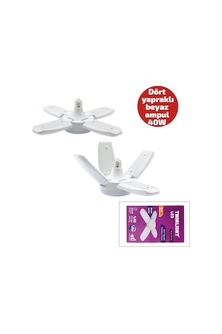 Katlanabilir Led Lamba 4 Kanatlı Geniş Açılı Papatya Tavan Ampulü E27