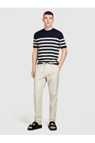 Sisley %100 Pamuk Beli Büzgülü Slim Confort Fit Pantolon Erkek Gri Pantolon - 324p4ıuksf046 Bej
