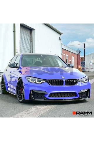 Bmw M3 M4 F80 F81 F82 F83 Ön Tampon Lipi + Flap Seti Parlak Siyah