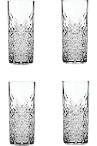 Paşabahçe timeless kristal kesme rakı bardak - 4 lü özel seri rak