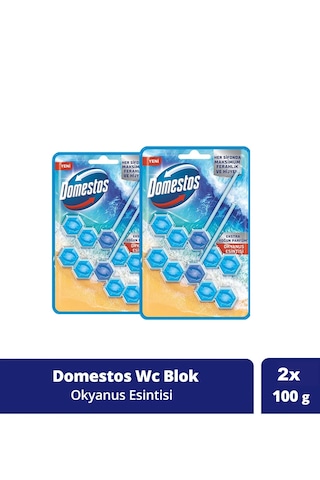 Domestos 5'li Güç Tuvalet Bloğu Okyanus Ferahlığı 2 x 100 G