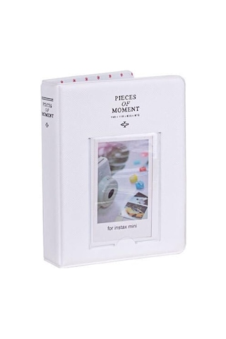Instax Moment Polakart Fotoğraf Albümü - 65 Kapasite - 6x9 Ebat Beyaz