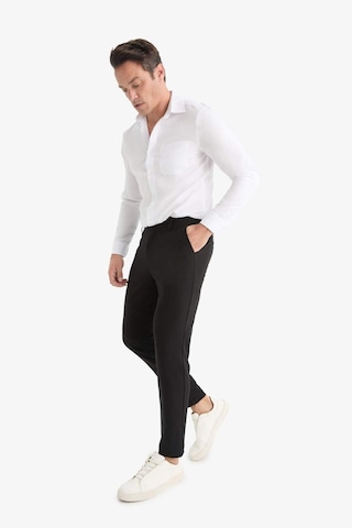 Defacto Tailored Fit Düz Paça Her Yöne Esneyen Yumuşak Tuşe Cepli Pantolon C7508ax25aubk27 Siyah