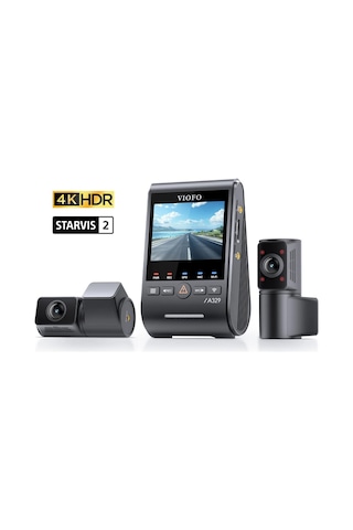 Viofo A329s 3 Kameralı Ön+arka+iç 4k+2k+2k Wi-fi 6 Hdr Sony Starvıs 2 Sensör Gps'li Ssd Destekli Araç Kamerası