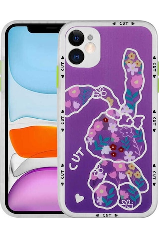 Apple Uyumlu iPhone 11 Kılıf Kamera Korumalı Desenli Sert Zore Hess Kapak NO1