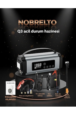 Nobrelto 2-in-1 Akıllı Güç İstasyonu: 8000mah Akü Takviye Cihazı
