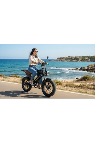 Ape Ryder Genon Ultra 750w Elektrikli Bisiklet Ayna Çanta Ve El Gazıi Siyah