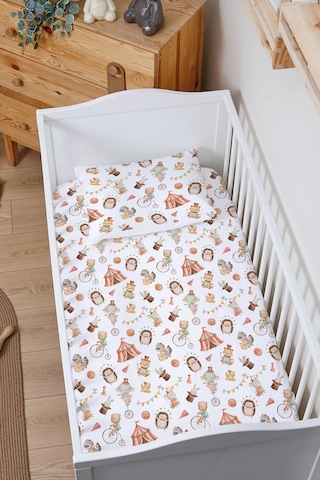 Organik Bebek Boy Lastikli Çarşaf Seti 70x110 - Sihirli Minik Akrobasi