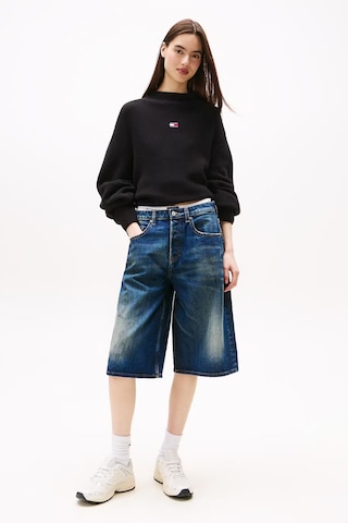 Tommy Hilfiger Kadın Yarım Balıkçı Yaka Pamuklu Triko Kazak Siyah Triple Black