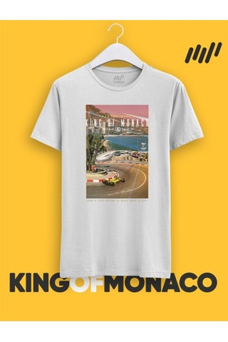 Flood Of Style King Of Monaco Ayrton Senna T-shirt Beyaz
