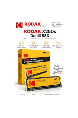 X250s 128gb M.2 Sata 2280 Ssd 520 Mb/s Okuma 500 Mb/s Yazma Hızlı Ssd