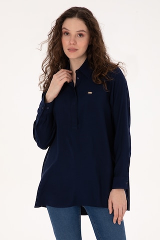 U.s. Polo Assn. Kadın Lacivert Gömlek Desenli 50316411-vr033 Lacivert