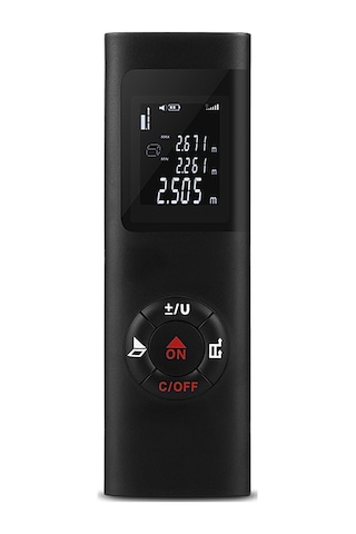 Ximistore9 40 Metre El Tipi Lazer Mesafe Ölçer, Hassas Alan-hacim Ölçümü, Usb Şarjlı, Ip54 Su Ve Toz Dayanıklı Siyah