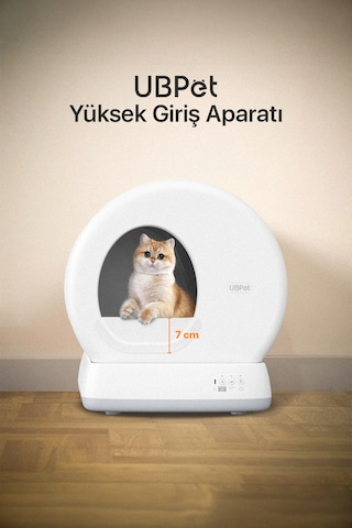C10 Pro Kameralı Otomatik Akıllı Kedi Tuvaleti İçin Aparat/buffle, Kum Sıçratma Önleyici