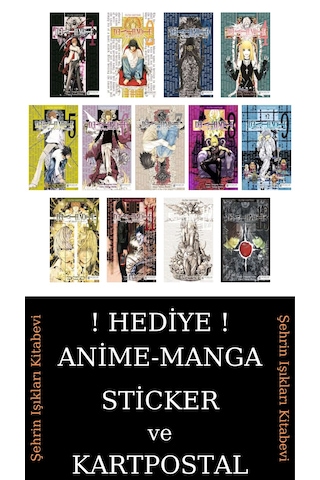 Death Note 1-13 Eksiksiz Manga Seti 13 Kitap / Ölüm Defteri / Anime-manga Sticker Ve Kartpostal
