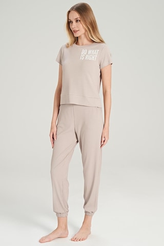 Feyza Kadın Kısa Kol Fitilli Bej Pijama Takım C1t7n0o5 001