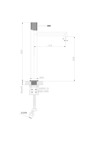 Fontana FM-2125 Lavabo Bataryası Siyah