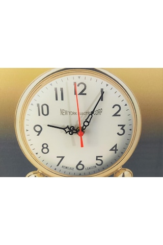 KANVAS RESİM SAAT SARI