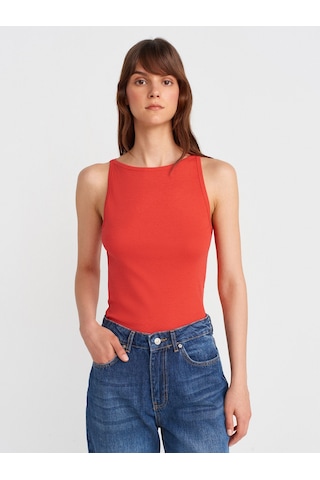 Dilvin 21048 Halter Yaka Top-kırmızı Kırmızı