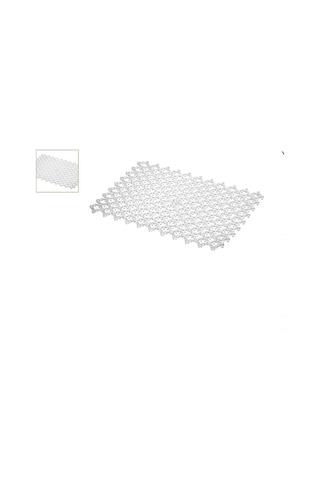 5 Adet Kırılmaz Plastik Yer Karosu Islak Zemin Koruma Yer Izgarası 20x25 Cm Şeffaf Renk Şeffaf
