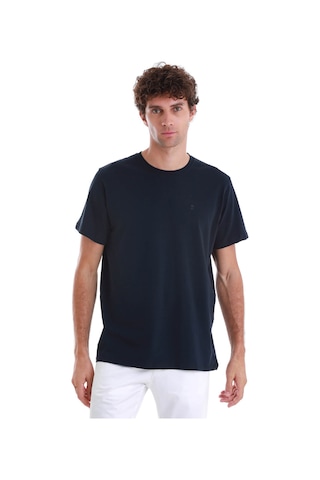 Hatemoğlu Lacivert Regular Fit Düz Pamuklu Bisiklet Yaka Triko Tişört 35102024c015 005 Lacivert