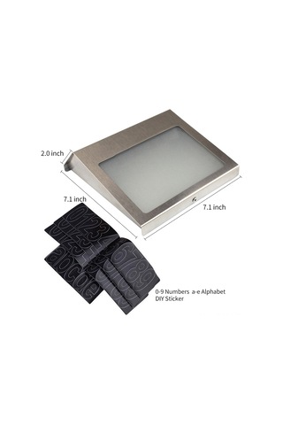 Qingmipy Güneş Enerjili Aydınlatmalı Ev Numarası Plakası - Otomatik Sensörlü, Su Geçirmez, Kolay Kurulum Gri