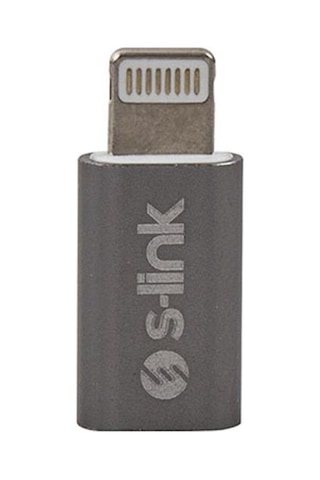 S-link Sl-ta20m Gümüş Metal Gövde Microusb 5pin F To Lightning M Çevirici