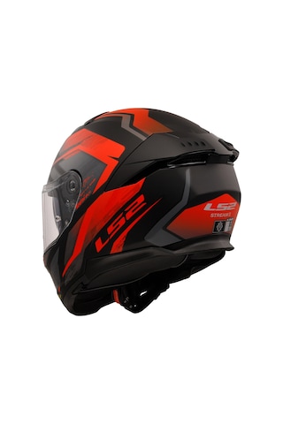Ls2 Stream 2 Fury Siyah Vizör Kask Mat Siyah Gri Kırmızı