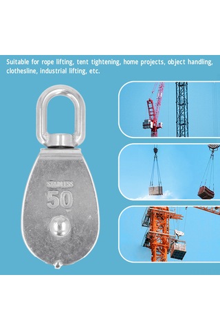 Symbee 3'lü Paslanmaz Çelik Tek Blok Kutusu - 400 Kg Yük Kapasitesi, 360 Döner, Gemiler, Yükleme Ve Sürükleme İçin