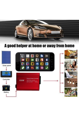 Padalink 12v'den 220v'ye Araç Inverteri 150w - Usb Ve Type-c Hızlı Şarj, Tam Koruma, Alüminyum Gövde Es-154c Avrupa Standartı