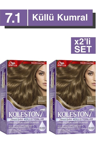 Koleston Supreme Kit Saç Boyası 7/1 Küllü Kumral X2 Adet