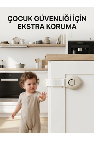 Dolap Ve Çekmeceler İçin Çocuk Güvenlik Kilidi Pratik Emniyet Aparatı