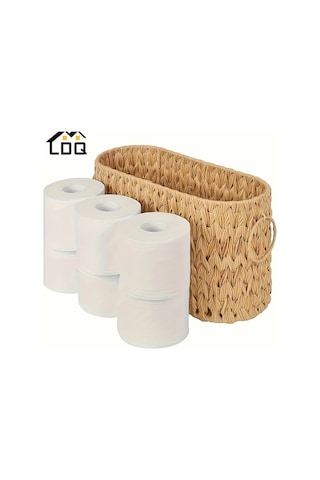 Honeybeeshop Ldq Tuvalet Kağıdı Tutucu Sepeti Kahve Rengi Montaj Gerektirmez Banyo Depolama Rafı Kahve Rengi