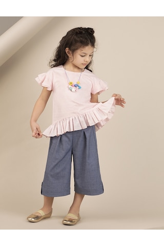 Denokids Ollie&Olla Pembe Nopeli Kız Bluz Çok Renkli