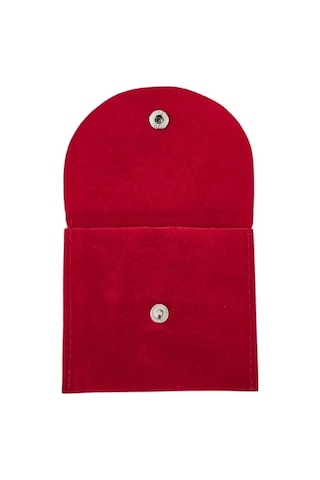 Kadife Süet Zarf Kese Kırmızı 25 Adet 8x10 Boy Takı, Altın Kesesi Çıtçıtlı