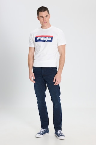 Wrangler Slim Fit Dar Kesim Düşük Bel Normal Paça Larston Lacivert Esnek Jean Denim Pantolon