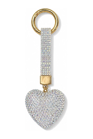 Kalpli Taşlı Luxury Çanta Charmı Gümüş Kristal Bag Charm