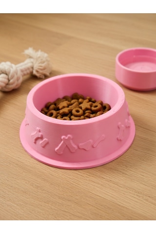 Kemik Desenli Mama Kabı 3d Baskı Kedi Köpek Mama Ve Su Kabı 12cm