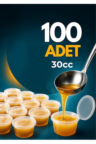 100 Adet 30 Ml Sızdırmaz Mini Saklama Kabı Sosluk Buzluk Kabı Mıt1362 Şeffaf
