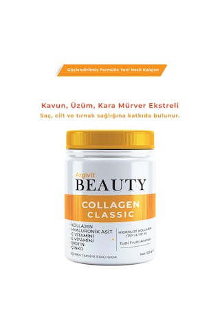 Argivit Beauty Collagen Classic Takviye Edici Gıda 325 G