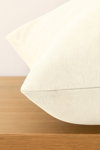 Luna Serisi Kadife Dokulu Kırlent Kılıfı 30 X 50 Cm - Krem