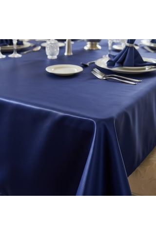 Fınezaa1602 - 8690000083442 - Kristal Monoray Kumaş İndigo Sofra Takımı 8 Kişilik 160x220 Cm 17prç. - 1602 Çok Renkli