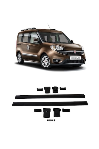Fiat Doblo Ara Atkı Port Bagaj Tavan Barı Siyah Renk Aleminyum 117 Cm 2015-2022