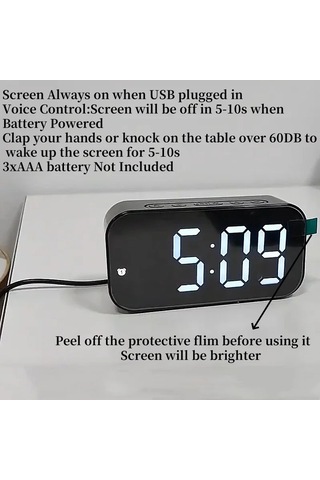 Ses Kontrolü Dijital Çalar Black