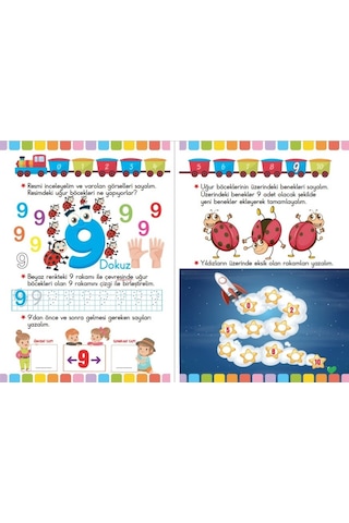 4 - 5 - 6 Yaş Okul Öncesi Matematik Çalışmaları Seti 5 Kitap