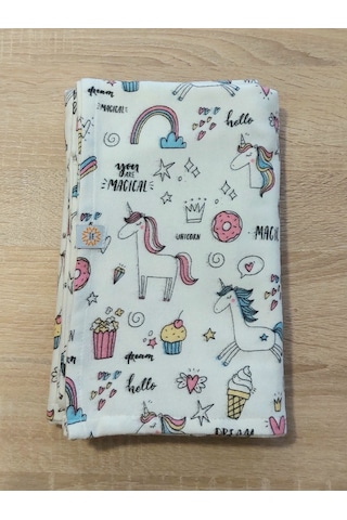 120 X 120 Pazen Örtü Battaniye Unicorn Çok Renkli